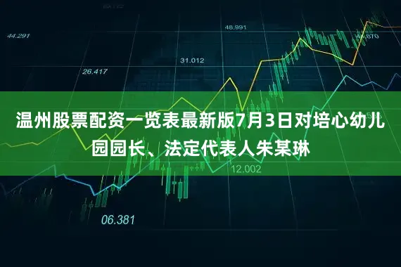 温州股票配资一览表最新版7月3日对培心幼儿园园长、法定代表人朱某琳