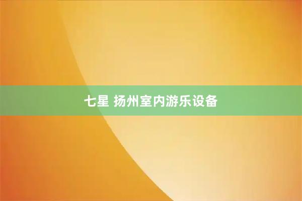 七星 扬州室内游乐设备